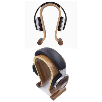 De madeira Fone de ouvido Titular,Universal Fone de ouvido com Gancho Suporte para Fones de ouvido & DJ Auscultadores do Estúdio de Trabalho de Fone de ouvido Rack