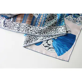 Luxo Sarja de Seda, Lenço de Mulheres da Moda Guerreiro de Armadura de Impressão Xale Hijab Mão Rolou Véu Lenço Lenço 90*90 cm