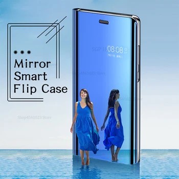 Espelho inteligente Caso de Telefone Para Huawei Mate20 Mate 20 P 30 20 P20 P30 Lite Pro Smart 2019 Tampa Flip Suporte Caso de Couro