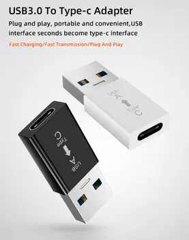 Tipo-C Para USB 3.0 Adaptador de USB C Fêmea do USB 3.0 Macho Conversor de Tipo C Conector OTG Para Huawei Para Xiaomi Para Samsung