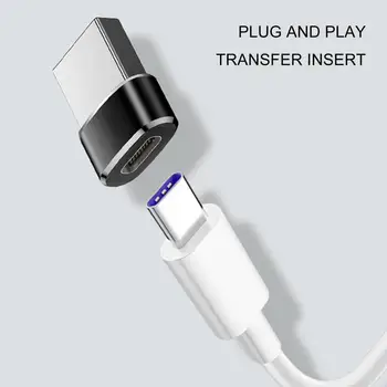 Liga de alumínio USB para o Tipo de Adaptador ca de Carregamento Rápido Conversor para o Portátil de Computador do tipo de Telefone-c para USB Adaptador OTG