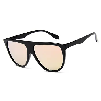 Topo plano de grandes dimensões Óculos de sol de Marca de Moda de Mulher Grande Armação Óculos de Sol Feminino Oculos Tons Oculos de sol