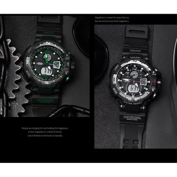Smael Relógios de Homens Militar Relógios dos Homens relógio de Pulso Impermeável LED Relógio de Quartzo Relógio esportivo Masculino 1376c Esporte S de Choque de Ver Homens