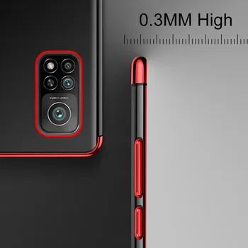 Para Xiaomi Mi de 10 T Lite Pro Ultra Caso Chapeamento de Silicone Galvanizados Tampa do Telefone Para Xiao Mi 10T Pro Mi10 10Lite 10Pro 10Ultra