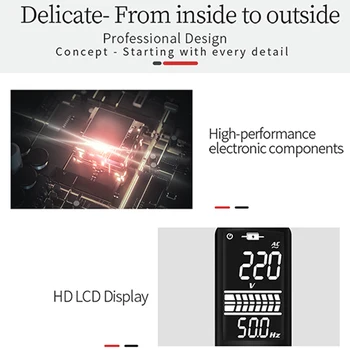 BSIDE Inteligente Multímetro Digital LCD/EBTN Apresentar Escondida Fio Testador Voltímetro Detector de Tensão de Resistência à Freqüência de Ferramentas