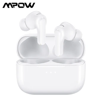 Mpow Mpods TWS Fones de ouvido sem Fio Sport Fones de ouvido IPX8 Impermeável 35Hrs Brincadeiras E 4 Mics Ture sem Fios com Cancelamento de Ruído Fones de ouvido