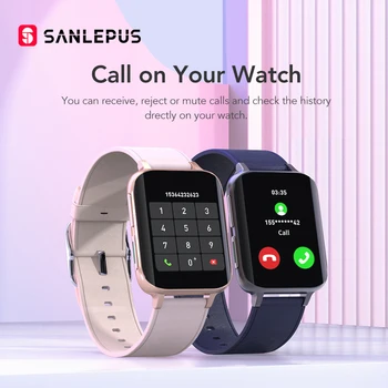 2021 SANLEPUS Novo Smart Watch Homens, Mulheres, Chamada de Relógio Impermeável Smartwatch Leitor de MP3 Para OPPO Android iOS Xiaomi Huawei