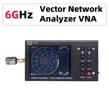 Portátil de 3,2 polegadas GS-320 VNA SWR 6G Analisador de Rede Vetorial Refletômetro 23-6200MHz NanoVNA tipo de tela de Toque