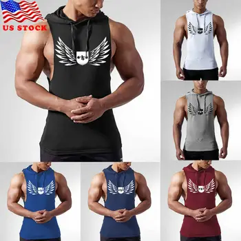 Homens do Ginásio de Esporte de Singleto de Treinamento de Musculação Tanque de Fitness Topo Colete Muscular Camisa