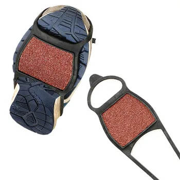 1Pair Sapatos de Gelo Pegador Anti-Derrapante de Inicialização Apertos de Grampos de Gelo Picos de Neve Gripper antiderrapante Pinos de Silicone Crampons para Calçados Esportivos