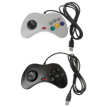 2021 USB Novo Clássico Gamepad Controlador com Fio Controlador de Jogo Joypad para o Sega Saturn, PC
