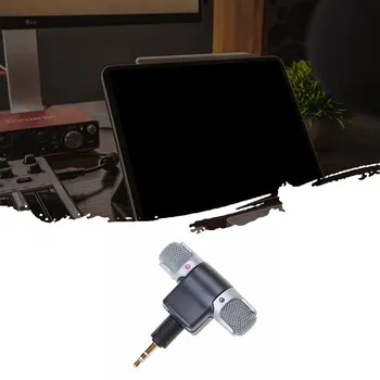 Mini-Jack de Microfone Estéreo Microfone para a Gravação do Telefone Móvel Studio Entrevista Microfone do Smartphone Laptops PC para o Iphone Android
