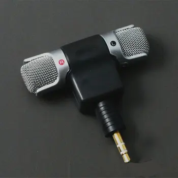 Mini-Jack de Microfone Estéreo Microfone para a Gravação do Telefone Móvel Studio Entrevista Microfone do Smartphone Laptops PC para o Iphone Android