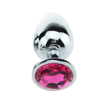 Anal Esferas De Cristal Coração Butt Plug Estimulador De Brinquedos Sexuais Vibrador De Aço Inoxidável Plug Anal Jóias