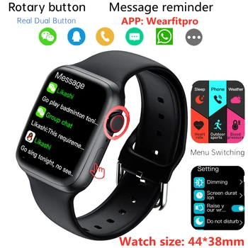 CHYCET 2021 Inteligente Relógio Original de IWO HW22 Plus Series 6 Assistir 44mm de Discagem de Chamada de DIY Rostos Smartwatch Homens Mulheres Para Android IOS