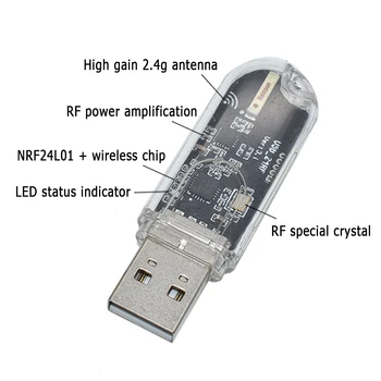 USB NRF24L01+ 2.4 G sem fio de dados do módulo de transmissão de 2,4 GHz NRF24L01 versão de atualização TTL NRF24L01 Para Arduino