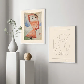 Paul Klee Resumo Clássico Esquecido Anjo De Exposições De Pôsteres E Impressões Moderna Sala De Estar Decoração De Murais