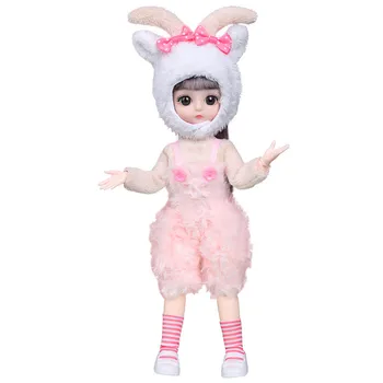 Novo 30cm Bjd Boneca Articulações Móveis Zodíaco Moda Animal Bonito de Pelúcia Conjunto de Vestir Menina Bonecas Brinquedos Para Meninas Presentes DIY