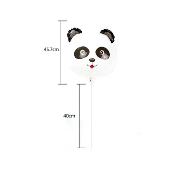 1º Um Ano de Aniversário Bonito dos desenhos animados do Panda Número de Balões Folha Primeiro Banho do Bebé Crianças Felizes Festa de Aniversário, Decorações de Ar Globos