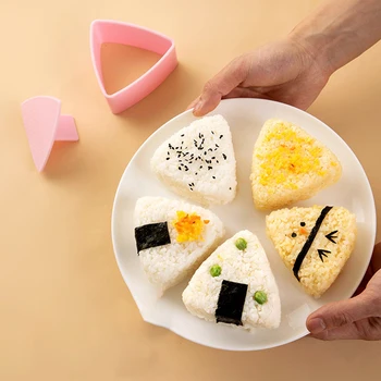 Trilater Formulário para Onigiri bolinho de Arroz, Sushi Maker Não-Vara da Cozinha de Sushi Kit de Algas Prima Dispositivo Molde Para Crianças Iniciantes