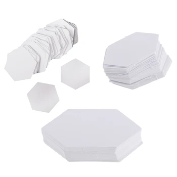 300pcs Hexágono Papel Quilting Modelos de Paper Piecing DIY de Retalhos 3 Tamanhos