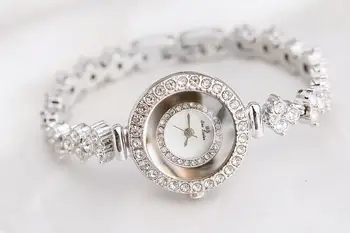 Nova Ouro De Rosa Do Bracelete De Assistir A Mulher De Cristal De Quartzo Relógios De Senhoras Marca De Topo Do Luxo Feminino Relógio De Pulso Da Menina Relógio Zegarek Damski