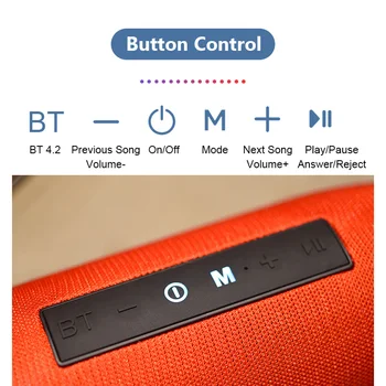 Alto-Falante portátil Bluetooth, Coluna de Som Caixa de alto-Falantes do Computador no Centro de Música com AUX TF Rádio Fm, Alça para Praia de Viagem Boombox
