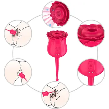 Rose Forma G-Spot Coelho Vibrador de Silicone Impermeável Erótico Brinquedos Sexuais para as Mulheres Vagina Feminina de Masturbação, Sexo Loja de Produtos de 18+