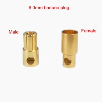 40PCS 2.0/3.0/3.5/4.0/5.0/5.5/6.0/6.5/8mm de Banana Plug banhado a Ouro Masculino Feminino Conector para Motor ESC Bateria de Lipo, RC Modelos