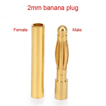 40PCS 2.0/3.0/3.5/4.0/5.0/5.5/6.0/6.5/8mm de Banana Plug banhado a Ouro Masculino Feminino Conector para Motor ESC Bateria de Lipo, RC Modelos