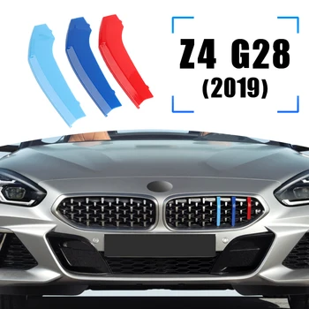 Dropship 3pcs Carro 3D M Estilo Grade Dianteira Guarnição da Tampa do pára-choque Strip Tiras Autocolantes Capa para o BMW Z4 da Série G28 2019