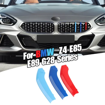 Dropship 3pcs Carro 3D M Estilo Grade Dianteira Guarnição da Tampa do pára-choque Strip Tiras Autocolantes Capa para o BMW Z4 da Série G28 2019