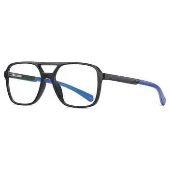 Mens de grandes dimensões Computador Óculos Anti-blu Ray Óculos Azul Bloqueio da Luz Óptica, Óculos de Piloto de Óculos de Moldura Quadrada Mulheres
