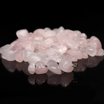 De 16 Polegadas Irregulares Naturais de Cristais Rosa Lascas de Pedra Brita Miçangas Para Fazer Jóias DIY Pulseira Colar Accessorie