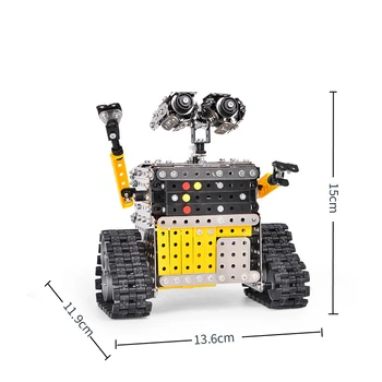 Disney WALL·E 711PCS O Robô de Alta tecnologia Electic Controle Remoto Metal Blocos de Construção da Idéia de Figuras Modelo Compatível DIY crianças