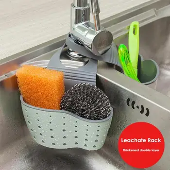 Cozinha De Drenagem De Suspensão Cesta De Lavar A Esponja De Suporte Da Escova Do Banheiro Com Vazamento De Rack