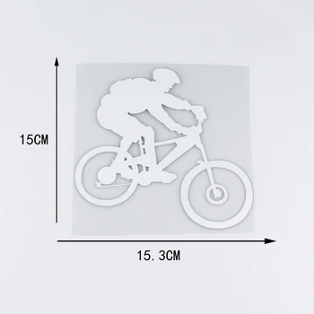 YOJA 15.3X15CM Motociclista de Bicicletas Ciclista Carro do Vinil Adesivo Decalque de desenho animado Engraçado Decoração ZT2-0042