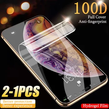 Hidrogel Filme Para o iPhone 12 Pro Max Protetor de Tela Não de Vidro da Apple 11 10 8 7 6 S Plus X Xr Xs SE de 2020 Mini 11Pro 12Pro 8Plus