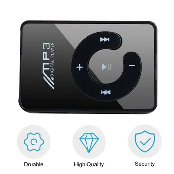 Portátil, Mini-Espelho Clipe de Leitor de MP3 Music Media de Apoio as Micro SD TF Moda Hifi MP3 para Esportes ao ar livre