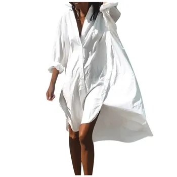 Mulheres Kaftan Praia de Impressão Maiô Cobrir Quimono Branco Túnica Longa Manga Femme Vestido de Banho Casaquinho de moda praia Biquini Saias
