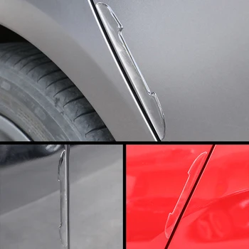 Transparente Anti-colisão Tira Porta do Carro do Lado do à prova de arranhões Anti-risco Etiqueta do Carro retrovisor Espelho Decorativo, a Tira de Borracha