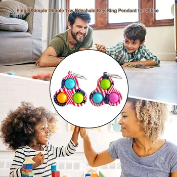 Simples Ondulação Fidget Brinquedos Pequenos Fidget ToyPush Alívio Do Estresse Crianças Adultos Educacional Simples Ondulação Pop-Up Padrão De Bandeira Eua