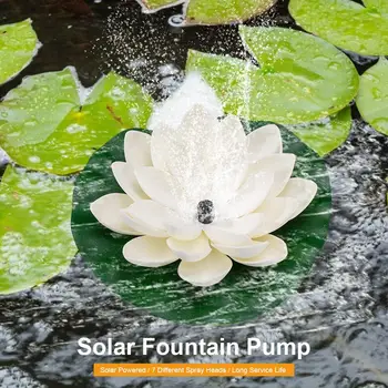 7V 1,2 W Solar do DIODO emissor de Luz Fonte de Bomba Artificial Lotus Forma Flutuante Fonte de Painel Solar, Bomba de Água Para a Lagoa, Piscina de Decoração de Jardim