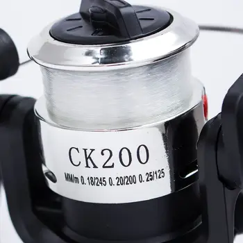 CK200 5.2:1 de Pesca Roda Carretel Carretel Carretel de Fiação Arraste Liga de Alumínio Identificador de Linha de Carretel de Pesca de água Salgada Acessórios