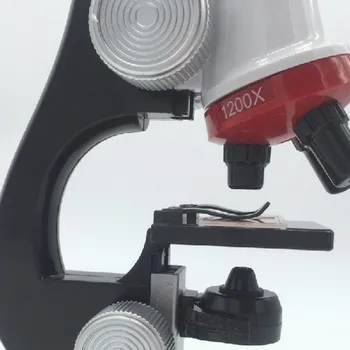 Design de alta qualidade Microscópio 100X 400X 1200X Iluminado Monocular Microscópio Biológico Para a Educação infantil Brinquedo Ferramenta