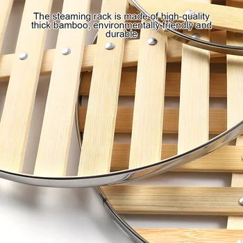 1PC Multifunções Navio Prateleira de Panelas de Aço Inoxidável Navio Rack Durável Panela Fumegante Bandeja de Suporte de Bambu Acessórios de Cozinha
