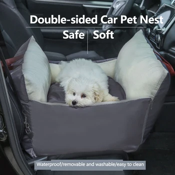 2021 Novo Cão de Estimação Portador de Carro da Almofada do Assento Seguro Transportar Casa de Cachorro Saco de Viagem de Carro Acessórios Impermeável Cão Saco de Assento Cesta canil