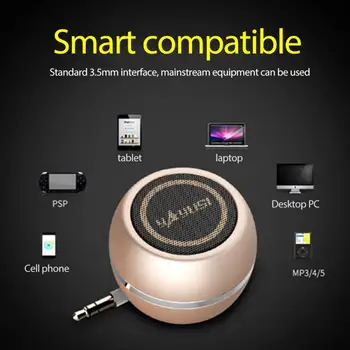Mini Orador portátil 3W 3.5 mm Jack AUX de Música Leitor de Áudio Para o Telefone Notebook Tablet Moda Ultra Pequena Fuselagem