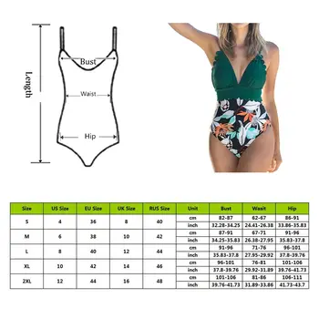 Tropical Um Maiô de Peça Mulheres de maiô de Banho de Praia Feminino Pode Bohe Swimwear das Mulheres trajes de banho 2021 Folha Bodysuit XXL