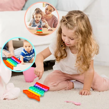Empurrar A Bolha De Acidentado Sensorial Brinquedos Autismo Necessidades Molinho Apaziguador Do Stress Brinquedo Adulto Criança De Quebra-Cabeça Divertido De Descompressão Presentes